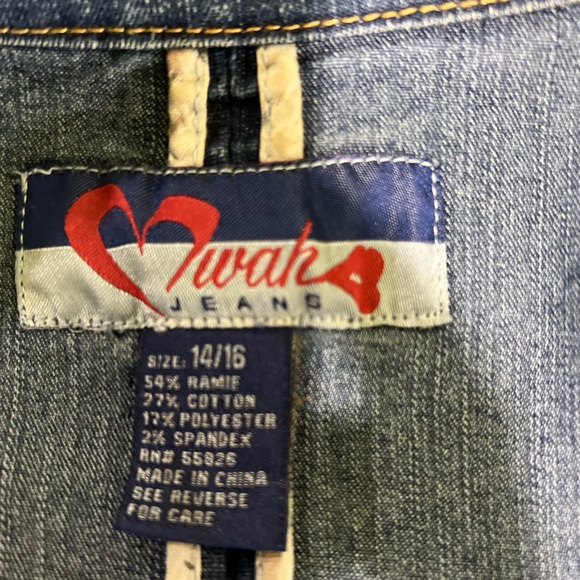Wah Jeans Denim Jacket Size 14/16 - Picture 3 of 3